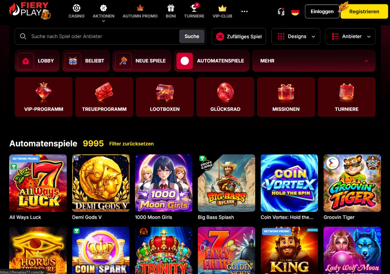 FieryPlay Spielautomaten-Übersicht